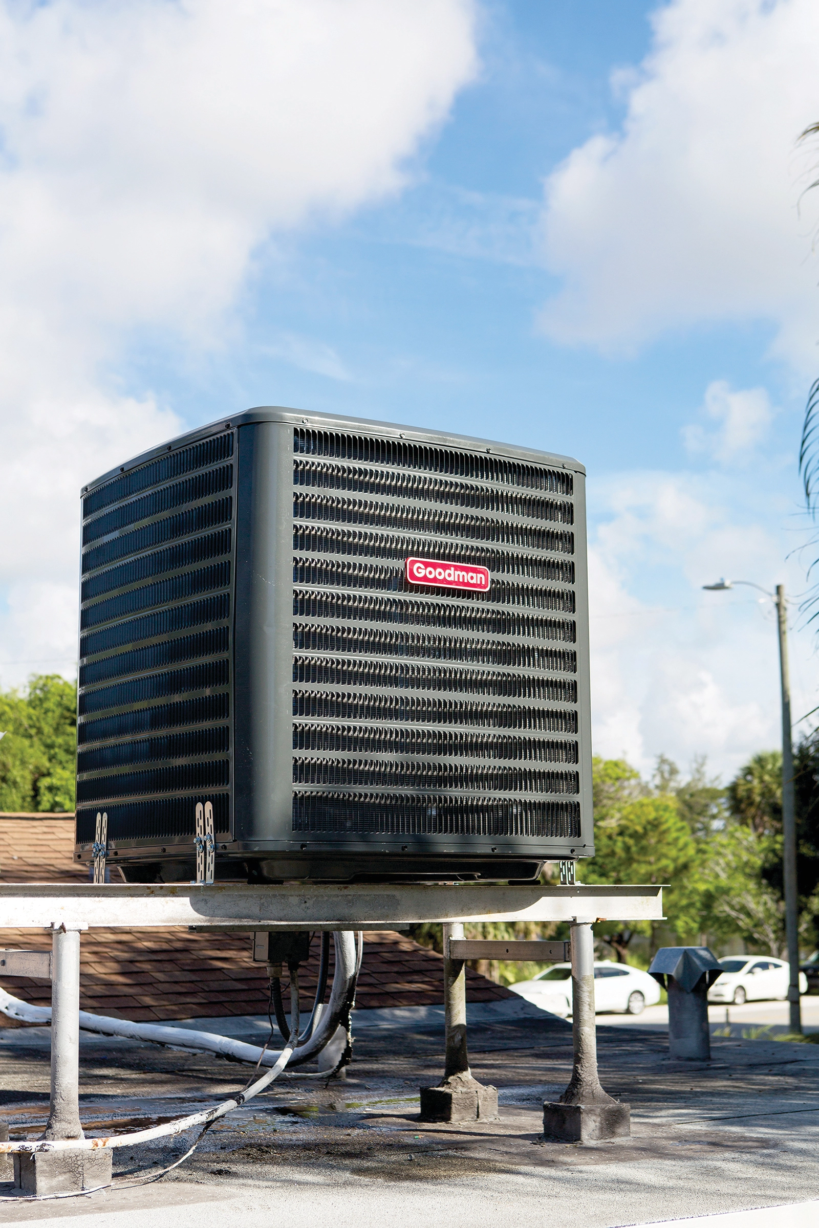 Newly completed air conditioner installation in Fargo, ND